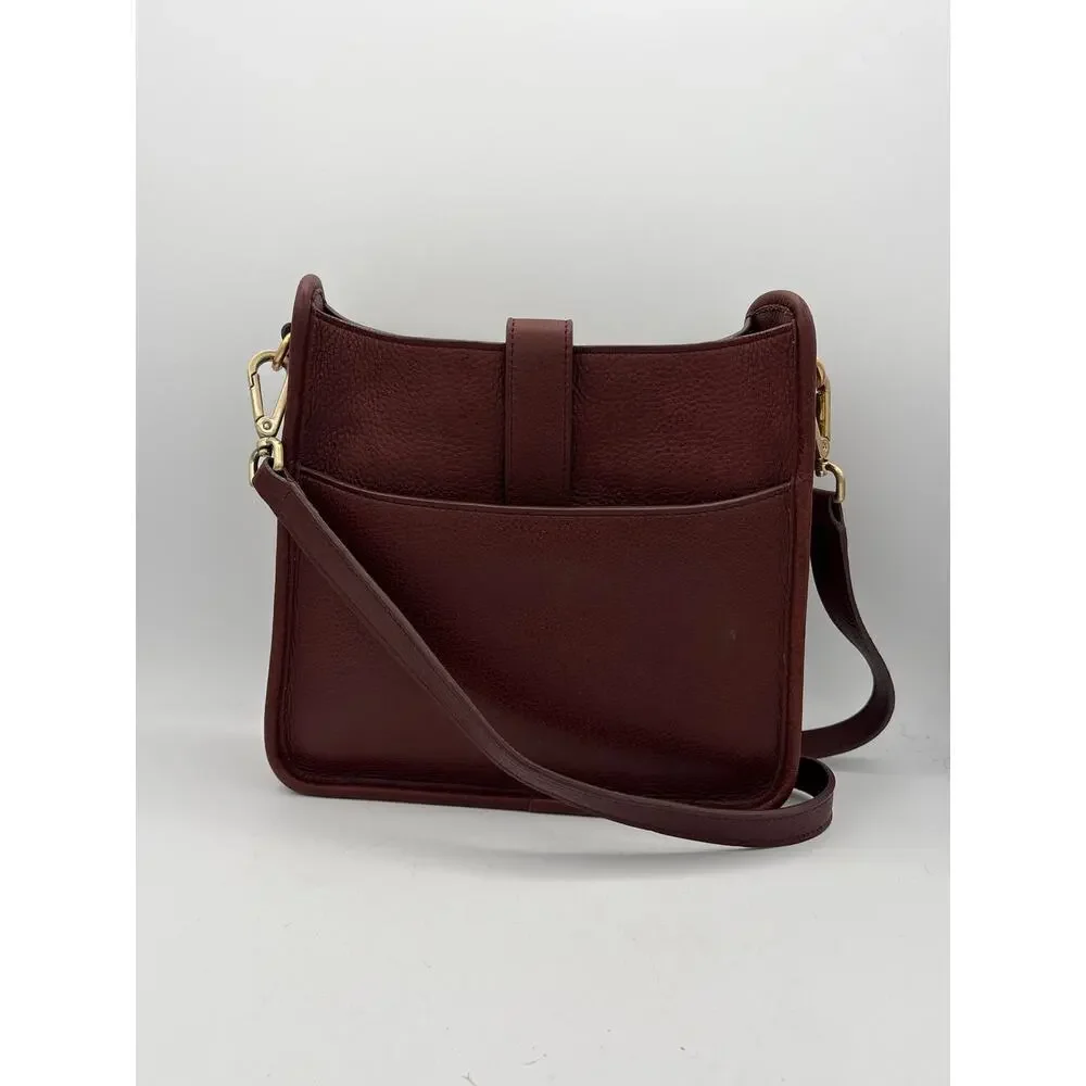Women’s Gigi New York Reddish Brown Leather Crossbody Purse
